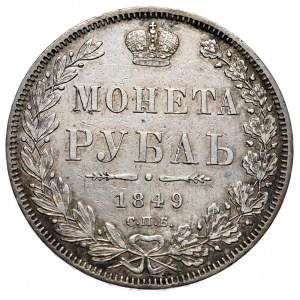 Russland, Nikolaus I., Rubel 1849 СПБ HI, St. Petersburg