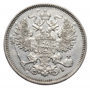 Rosja, Aleksander II, 20 kopiejek 1869 HI, Petersburg