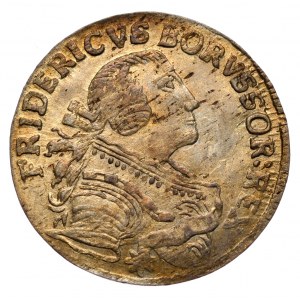 Preußen, Friedrich II., Sechspfennig 1754 E, Königsberg