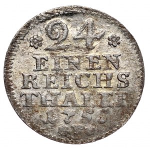 Prussia, Frederick II, 1/24 thaler 1755 F, Magdeburg