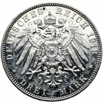 Niemcy, Hamburg, 3 marki 1913 J, stempel lustrzany