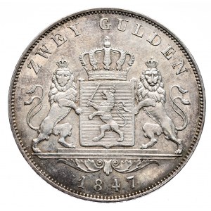 Deutschland, Hessen, 2 Gulden 1847