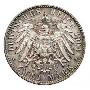Germany, Saxony, Georg, 2 marks 1904 E, Muldenhütten - posthumous edition