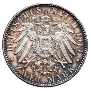 Germany, Saxony, 2 Marks Muldenhütten 1914 E