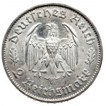 Niemcy, 2 marki 1934 F, Schiller, stempel lustrzany