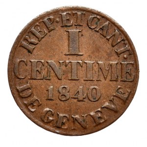 Switzerland, 1 centime 1840
