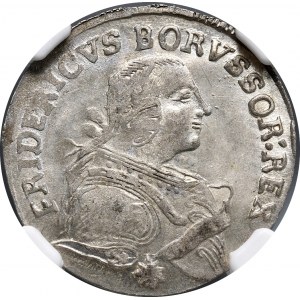 Preußen, Friedrich II., Sixpence 1754 E, Königsberg, PRUSS: