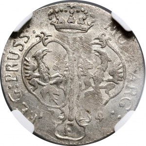 Prussia, Frederick II, sixpence 1754 E, Königsberg, PRUSS: