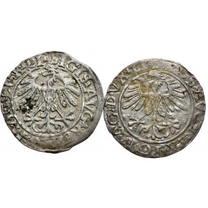Zygmunt II August, zestaw 2 półgroszy 1558 i 1561, Wilno
