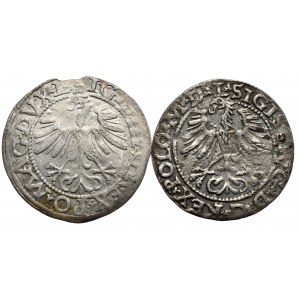 Zygmunt II August, zestaw 2 półgroszy 1562 i 1564, Wilno