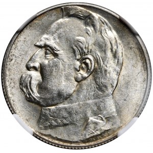 II Rzeczpospolita, 5 złotych 1934 Piłsudski, NGC MS60