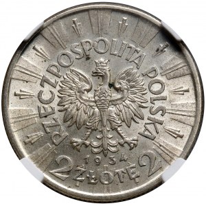 II Rzeczpospolita, 2 złote 1934 Piłsudski, NGC MS 62