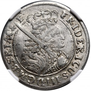 Prusy (księstwo), Fryderyk III, ort 1698 SD, wąsko rozstawione, rzadszy