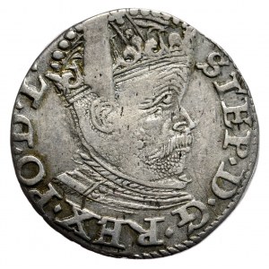 Stefan Batory, trojak 1585, Ryga, duża głowa