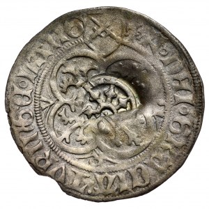 Niemcy, Saksonia Miśnia, ks. Fryderyk II 1428-1464, grosz miśnieński z puncą miasta Efrurt