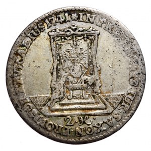 August III, 2 Grosze (dwugrosz) wikariackie 1741, Drezno