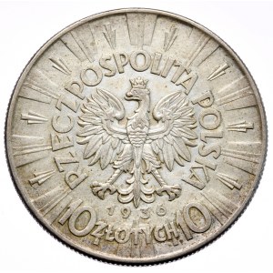 Polska, II RP, Józef Piłsudski, 10 złotych 1936, Warszawa