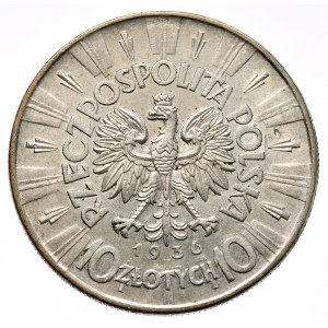 Polska, II RP, Józef Piłsudski, 10 złotych 1936, Warszawa