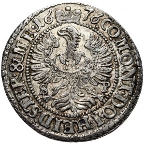 Śląsk, księstwo oleśnickie, Sylwiusz Fryderyk, 3 krajcary 1676 SP, Oleśnica