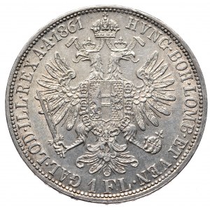 Austria Franciszek Józef, 1 floren 1861 A, Wiedeń