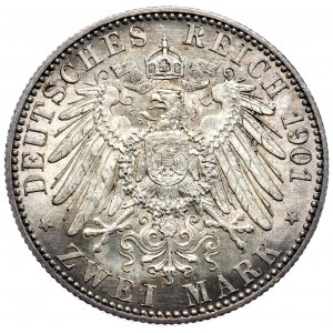 Niemcy, Prusy, 2 marki 1901 A, Berlin, 300 lat Królestwa Prus