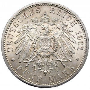 Niemcy, Prusy, 5 marek 1901 A, Berlin, 300 lat Królestwa Prus
