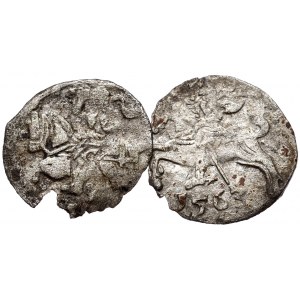 Zestaw 2 denarów Zygmunta Augusta - 155? i 1563