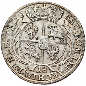August III, Ort koronny 1756, Lipsk, mała głowa