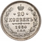 Russland, Alexander II., 20 Kopeken 1860 ФБ