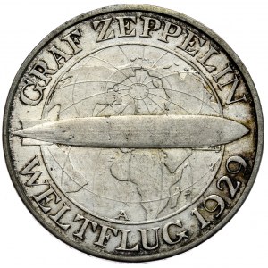 Niemcy, Republika Weimarska, 3 marki 1930 A, Berlin, Graf Zeppelin