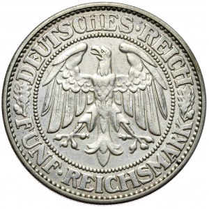 Niemcy, Republika Weimarska, 5 marek 1932 J, Hamburg, Dąb