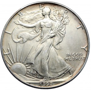 1 oz 1992 USA dolar Liberty Silver Eagle, uncja 999 AG