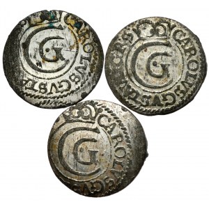 Szwedzka okupacja, 3 szelągów Karola Gustawa 1654-56, Liwonia