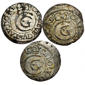 Szwedzka okupacja, 3 szelągów Karola Gustawa 1654-56, Ryga