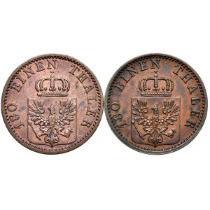 Niemcy, Prusy, 2 x 2 fenigi 1869 i 1870 B, Wrocław