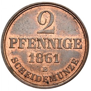 Deutschland, Hannover, 2 fenigs 1861 B