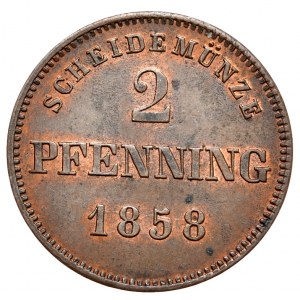 Niemcy, Bawaria, 2 fenigi 1858