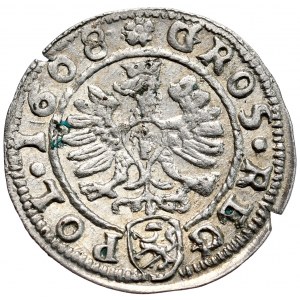 Zygmunt III Waza, Grosz 1608, Kraków, M.D.L./POL.