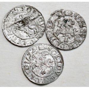 Zestaw 3 szelągów litewskich 1652-1653