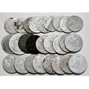 Zestaw 28 monet - 1 groszowych, 5 i 10 groszowych 1811-1840