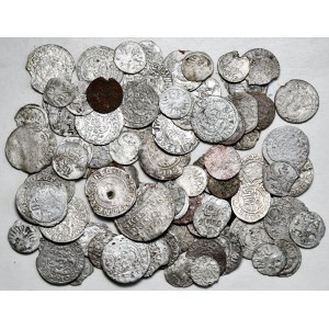 Zestaw 85 monet - Polska, związane z Polską i Węgry, XV-XVIII w.