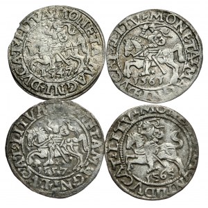 Zestaw 4 półgroszy litewskich Zygmunta Augusta 1547, 1557,1561, 1565