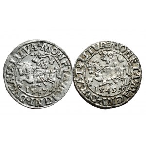 Zestaw 2 półgroszy litewskich Zygmunta Augusta 1547 i 1549