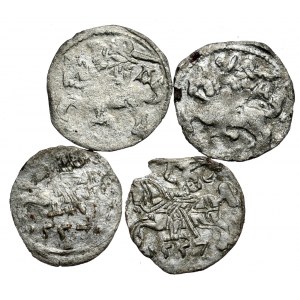 Zestaw 4 denarów litewskich Aleksandra i Zygmunta Augusta