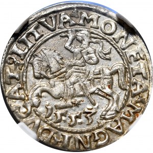 Sigismund II Augustus, half-penny 1553, Vilnius, LI/LITVA