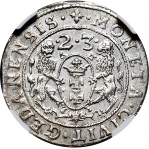 Sigismund III Vasa, ort 1623, Gdansk, tip of obverse legend PRV