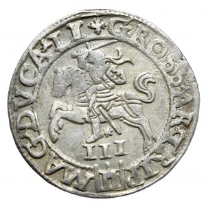 Zygmunt II August, trojak 1562 Wilno, LI/LI