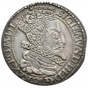 Sigismund III. Vasa, Sixpence 1599, Malbork, großer Kopf
