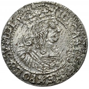 Jan II. Kasimir, Sixpence/ Fehler - Tetraplegie 1664 AT, Krakau