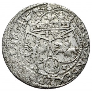 John II Casimir, sixpence/mistake-fourpence 1664 AT, Kraków